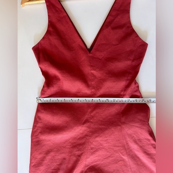 Theory linen blend Tadayon Stretch Midi Dress V-
Neck Sz 2 - Picture 8 of 11